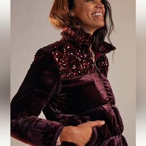 NWOT Maeve x Anthropology velvet and sequin jacket